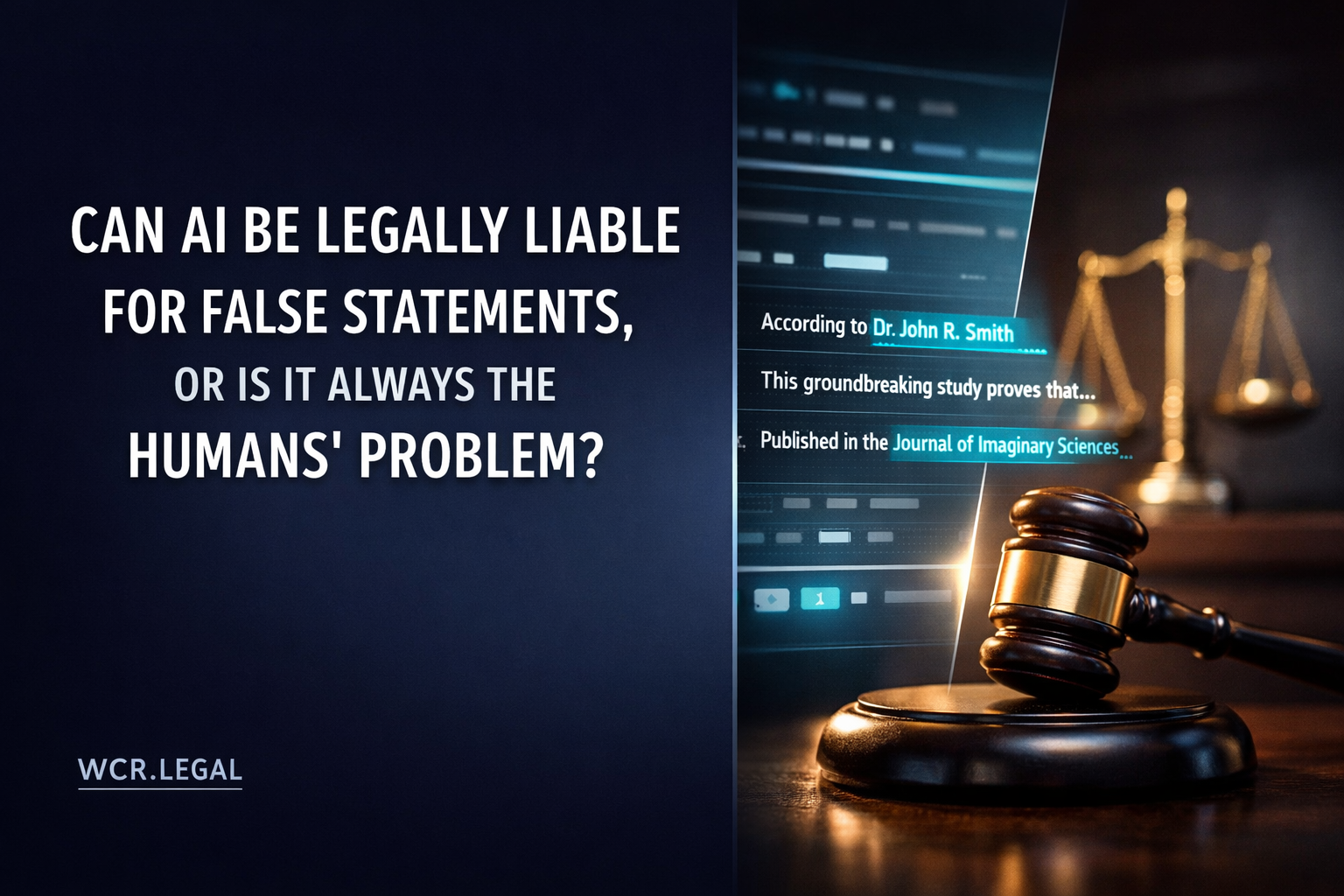Can AI Be Legally Liable for False Statements, or Is It Always the Humans' Problem?