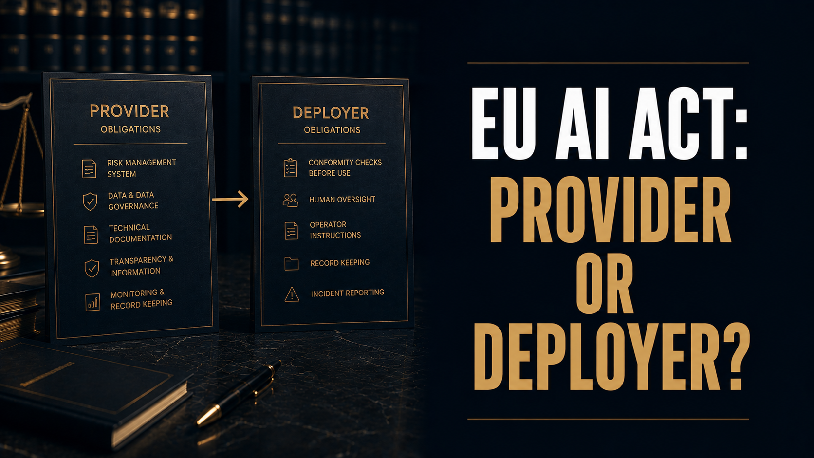 EU AI Act Provider vs Deployer: Obligations & Key Differences