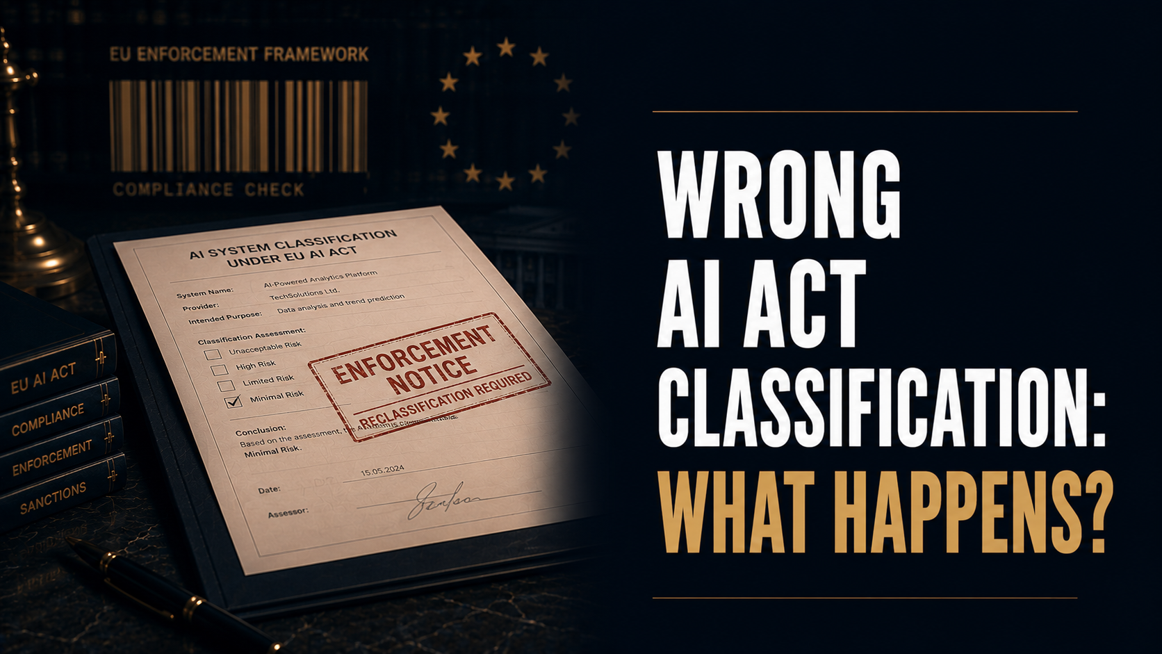 EU AI Act Self-Classification Risk: What Happens If You Get It Wrong