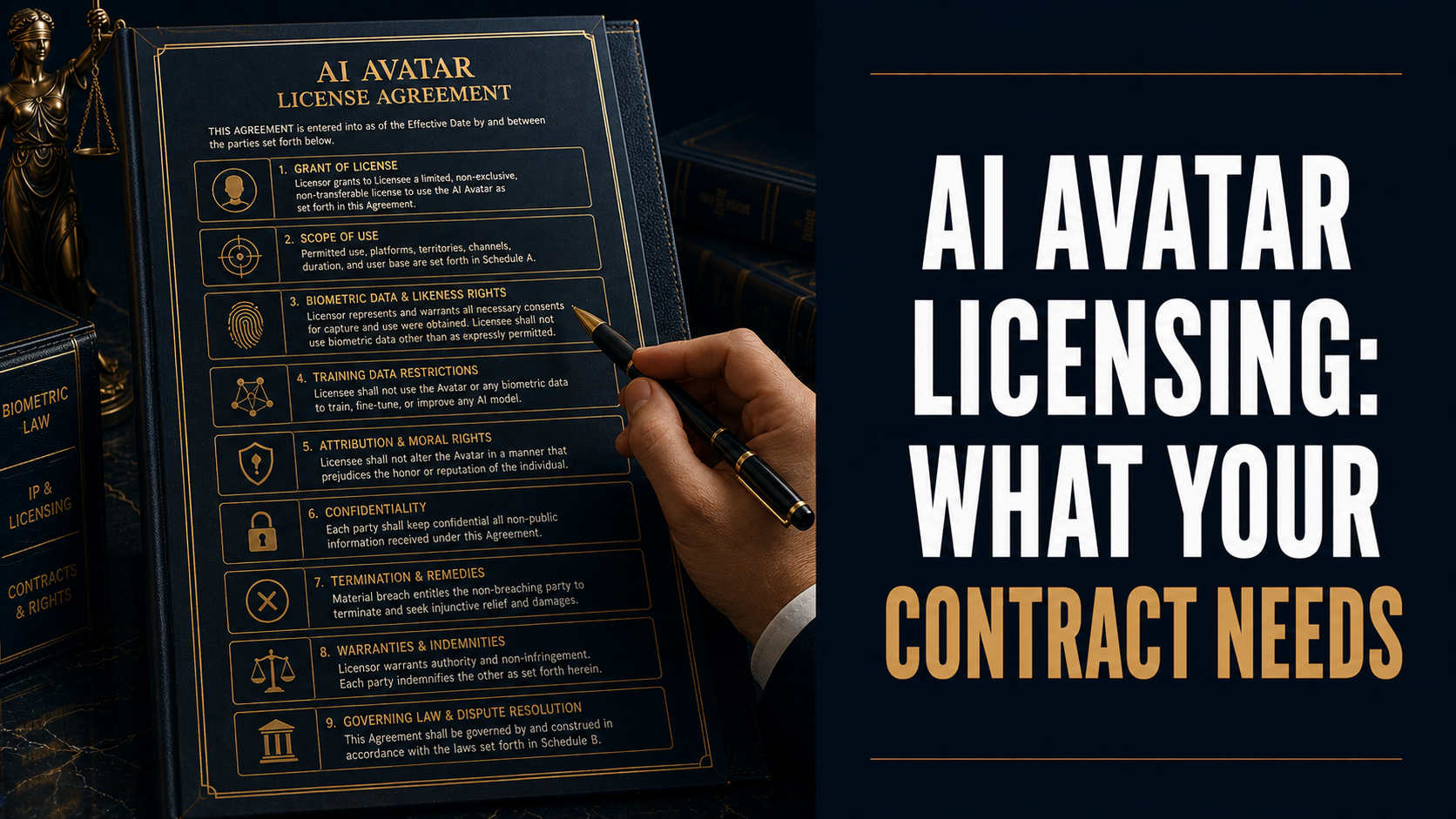 What Must an AI Avatar Licensing Agreement Contain? A Practical Checklist | WCR Legal