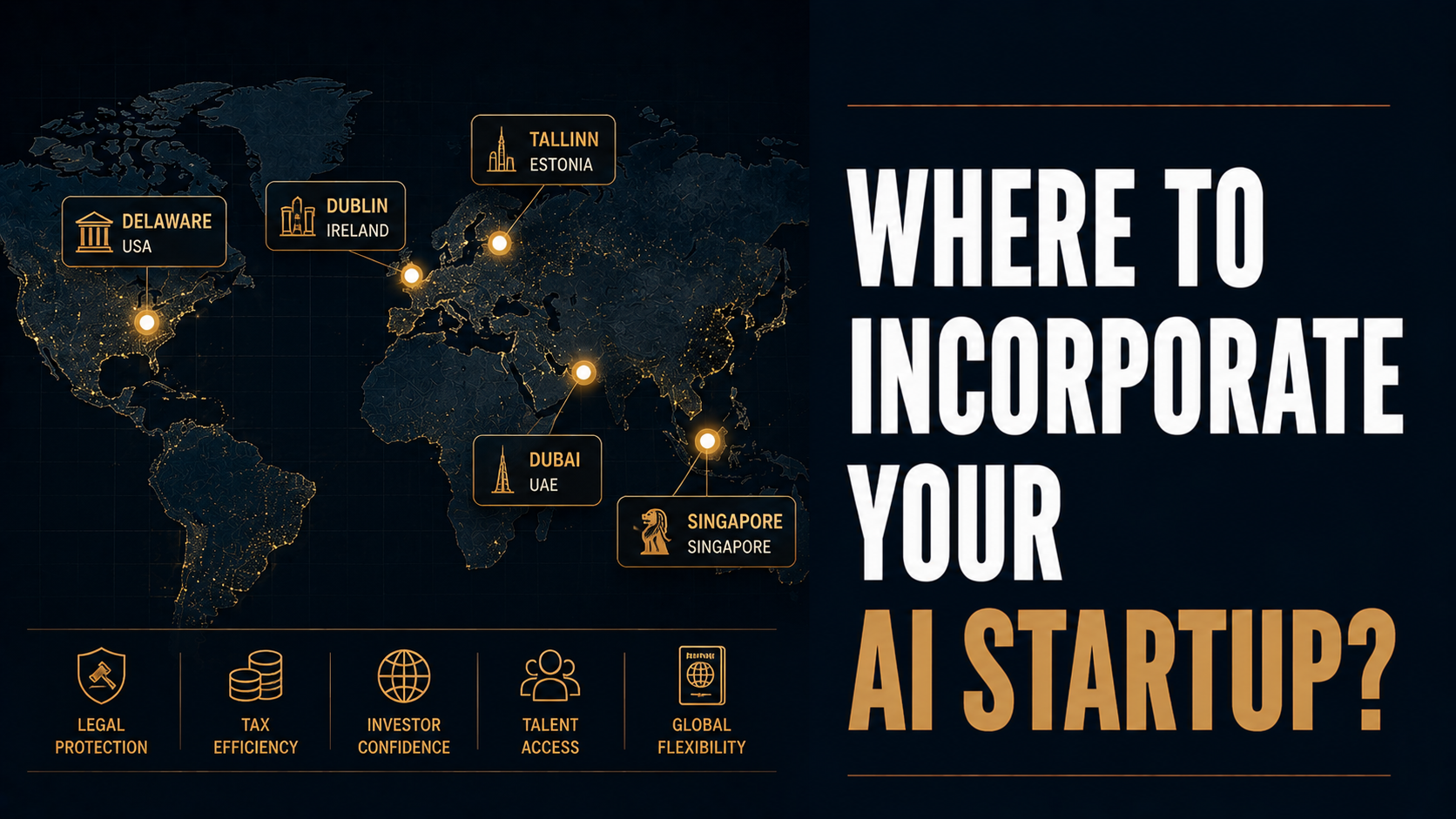 Where to Incorporate an AI Startup: Delaware, Ireland, Estonia, Singapore, UAE | WCR Legal
